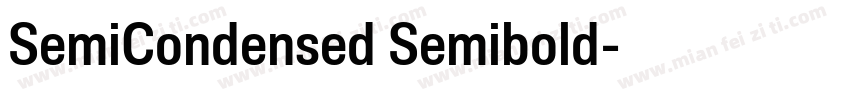 SemiCondensed Semibold字体转换